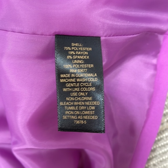 NWT Worthington Purple Long Blazer - Tie Waist - XS - Picture 7 of 7